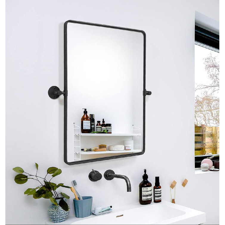 Latitude Run® Farmhouse Large Metal Framed Pivot Rectangle Bathroom